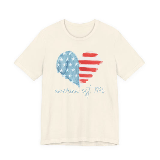 America Est. 1776 Heart Flag T-Shirt