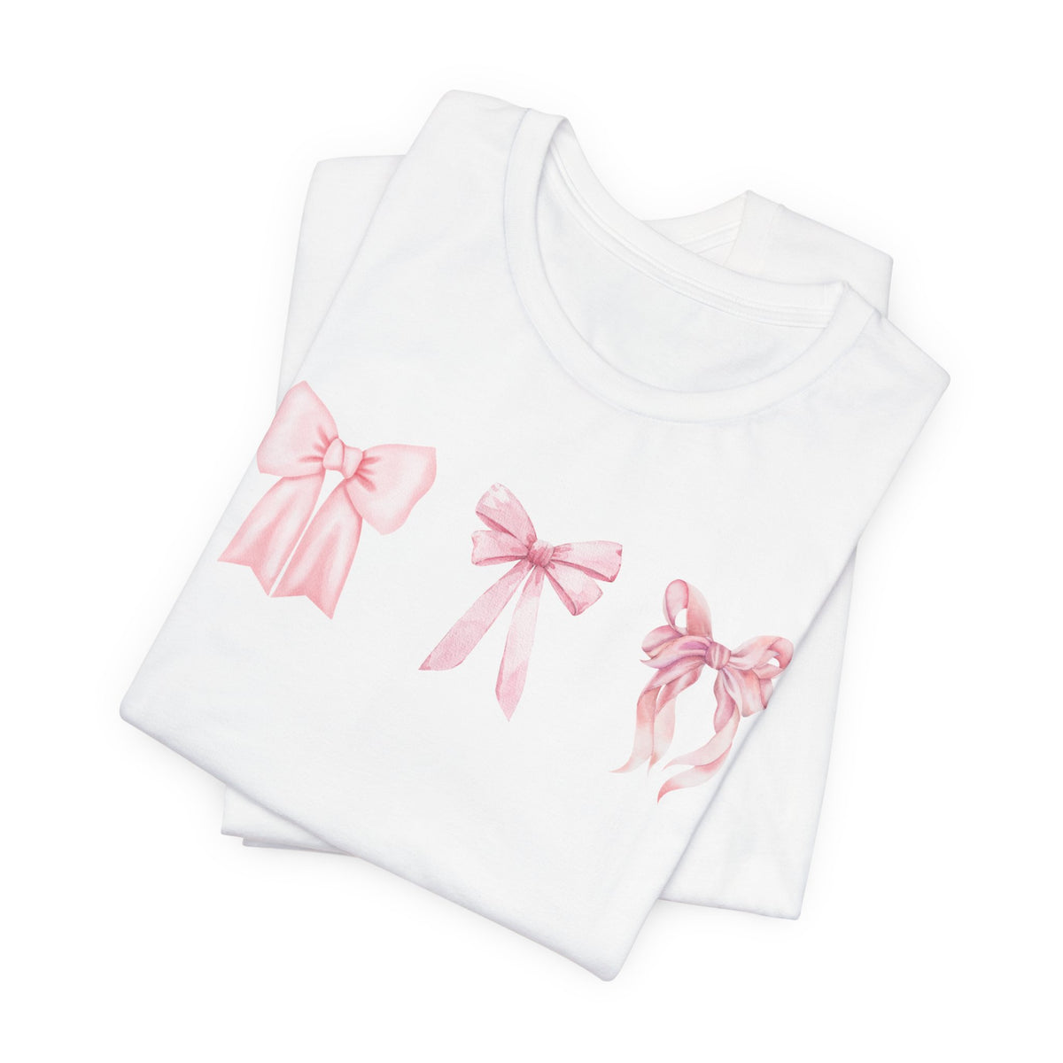 Pink Girly Bow T-Shirt Cute Bow Graphic Tee