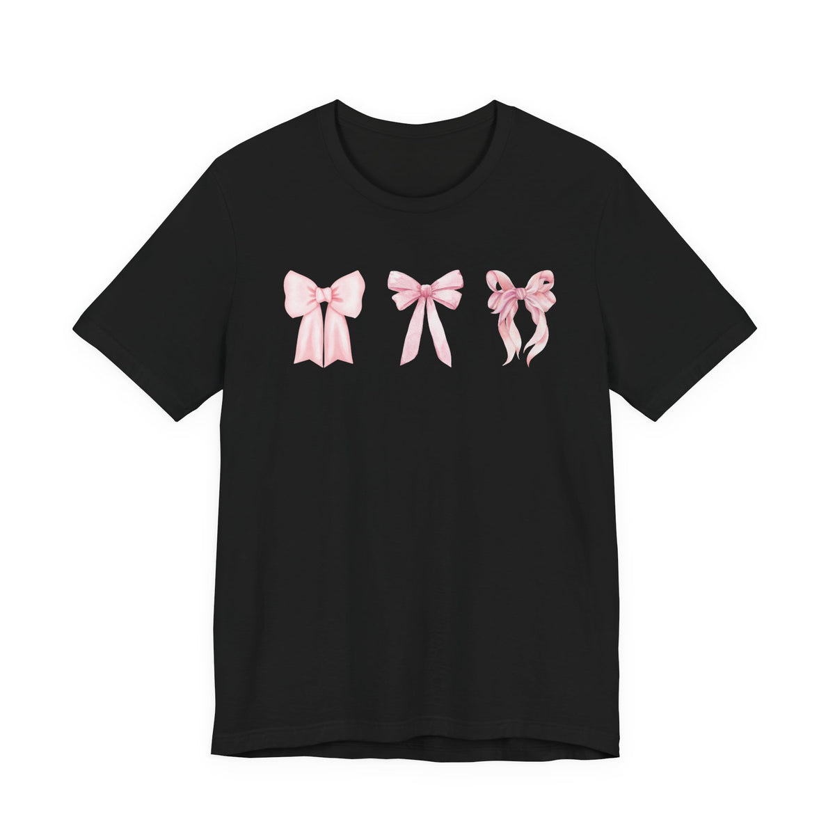 Pink Girly Bow T-Shirt Cute Bow Graphic Tee
