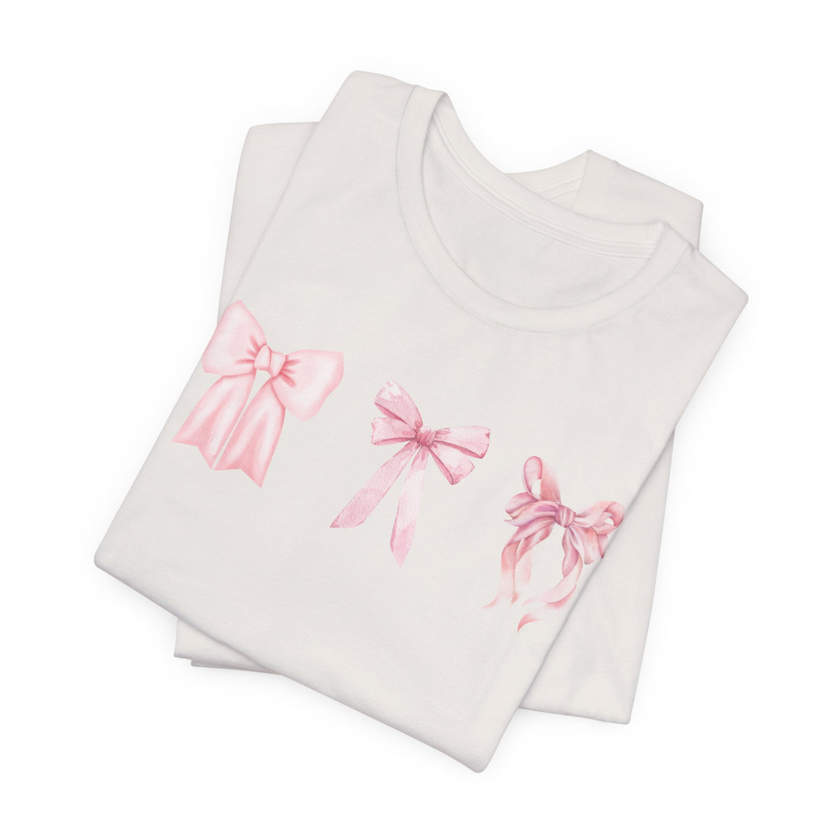 Pink Girly Bow T-Shirt Cute Bow Graphic Tee