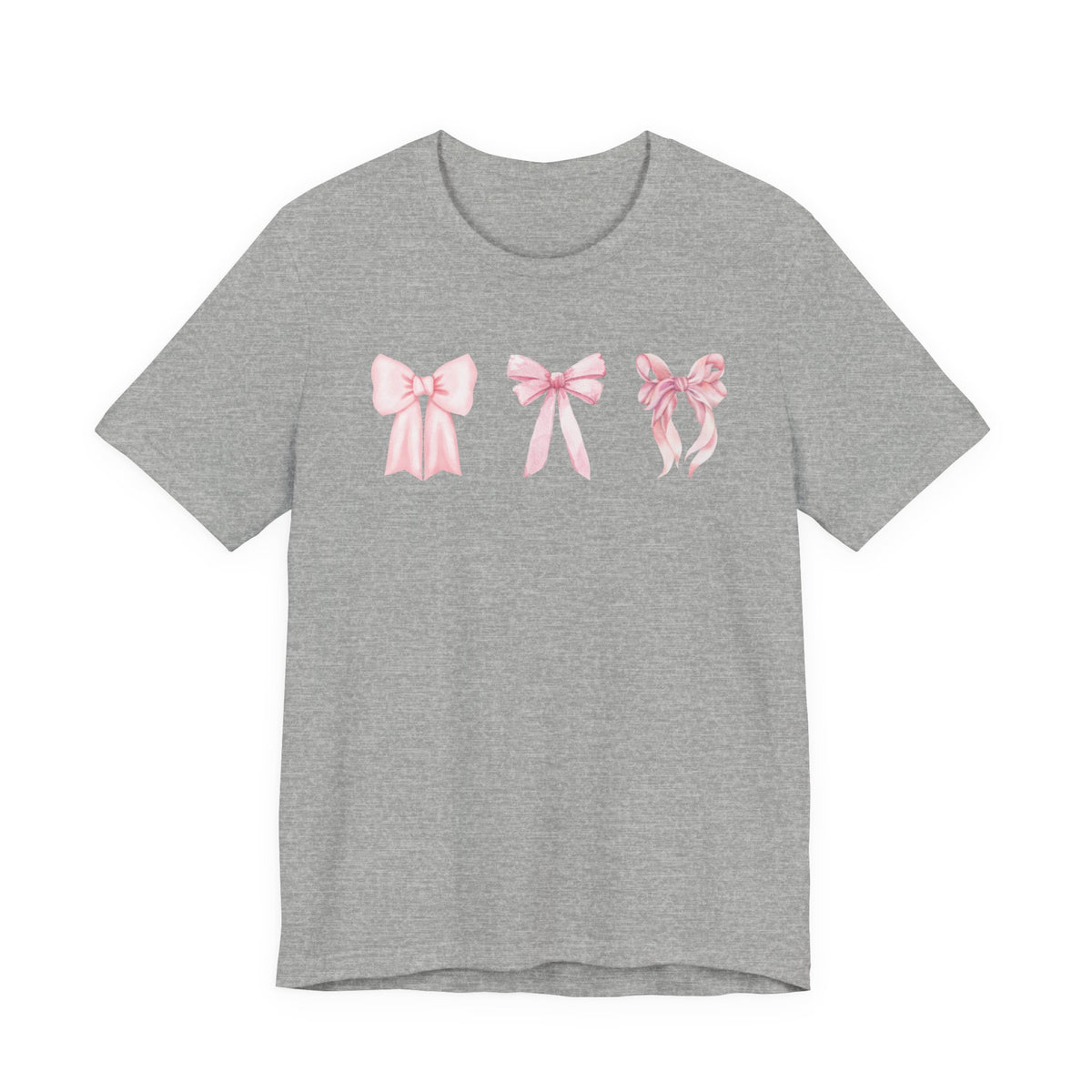 Pink Girly Bow T-Shirt Cute Bow Graphic Tee