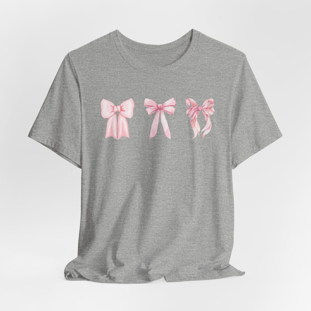 Pink Girly Bow T-Shirt Cute Bow Graphic Tee