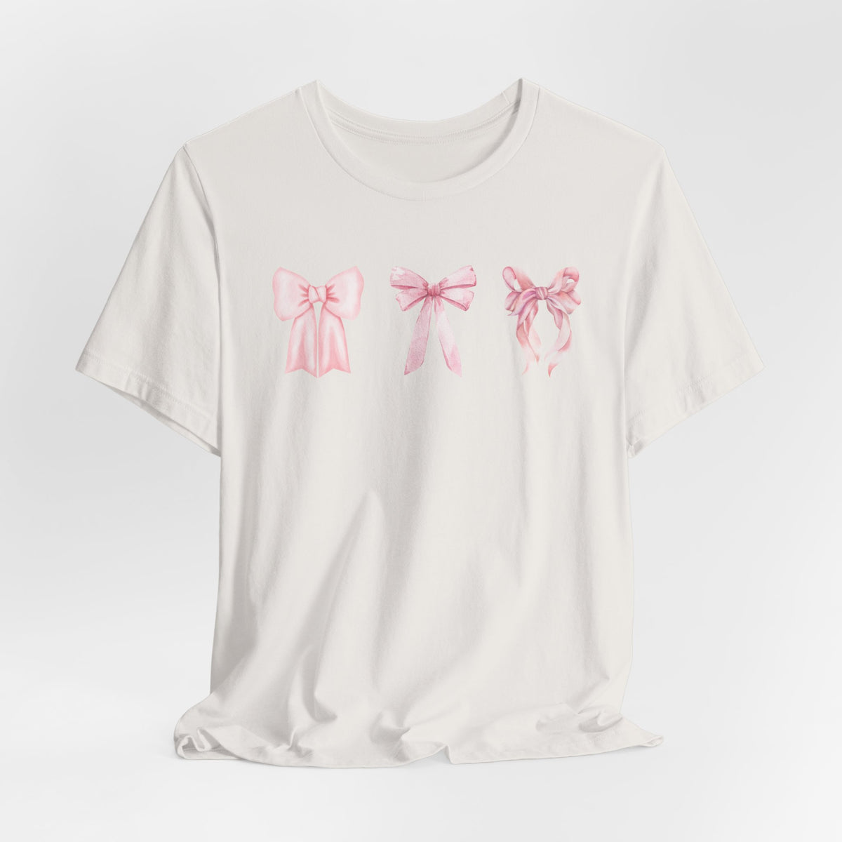Pink Girly Bow T-Shirt Cute Bow Graphic Tee