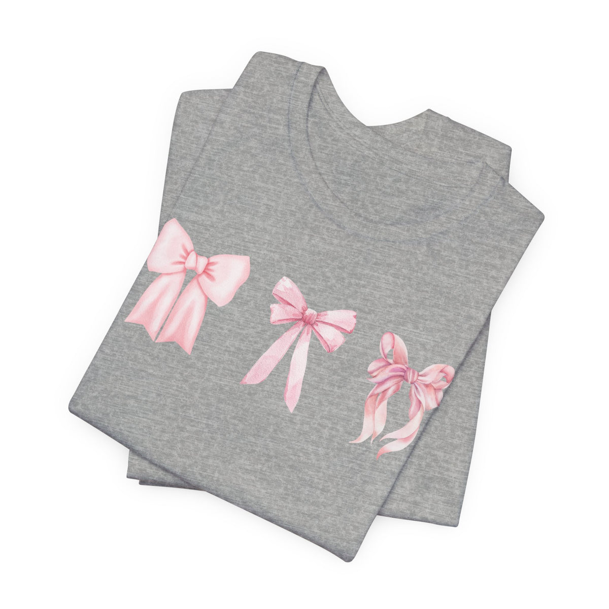 Pink Girly Bow T-Shirt Cute Bow Graphic Tee