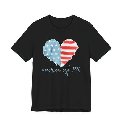 America Est. 1776 Heart Flag T-Shirt