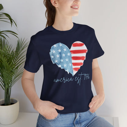 America Est. 1776 Heart Flag T-Shirt