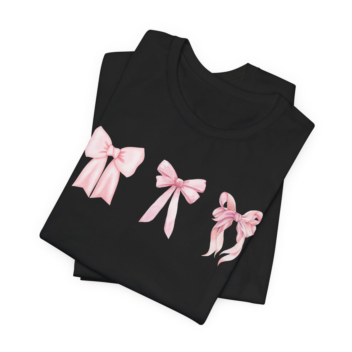 Pink Girly Bow T-Shirt Cute Bow Graphic Tee